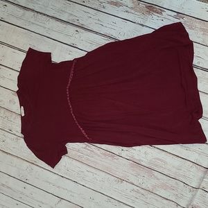 Tea & Rose Gorls Burgundy Dress w/Pockets